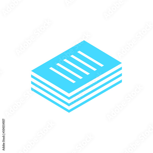 Paper document blue vector icon