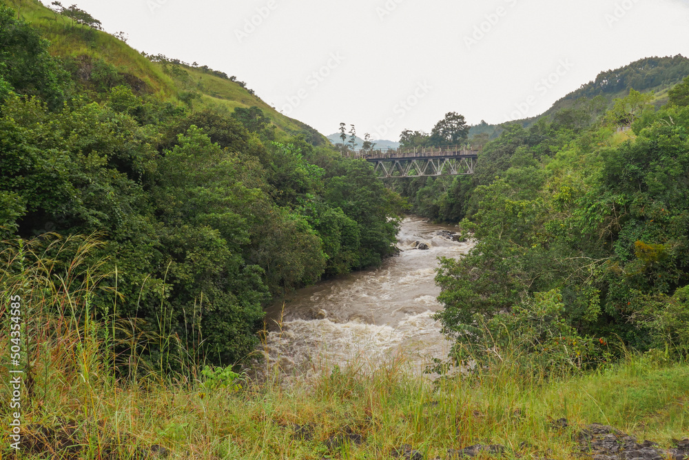 Obraz premium Sscenic view of Kiwirar River in Mbeya, Tanzania