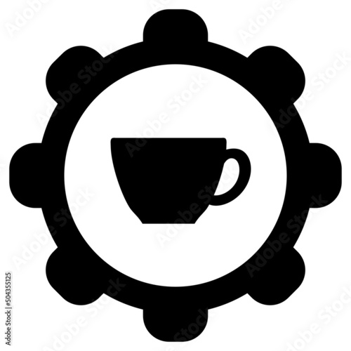 Tasse und Zahnrad