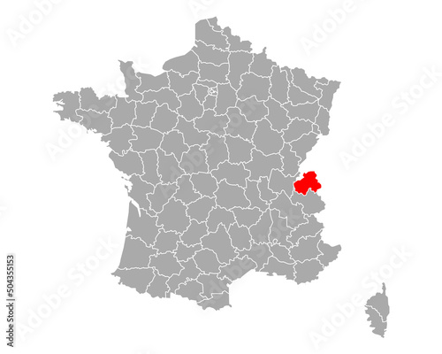 Karte von Haute-Savoie in Frankreich