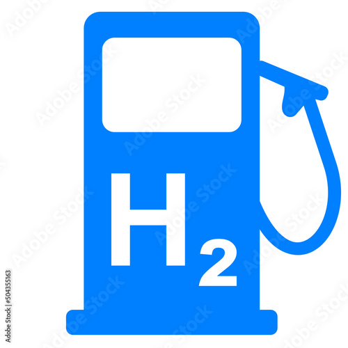 Wasserstoff und Tankstelle