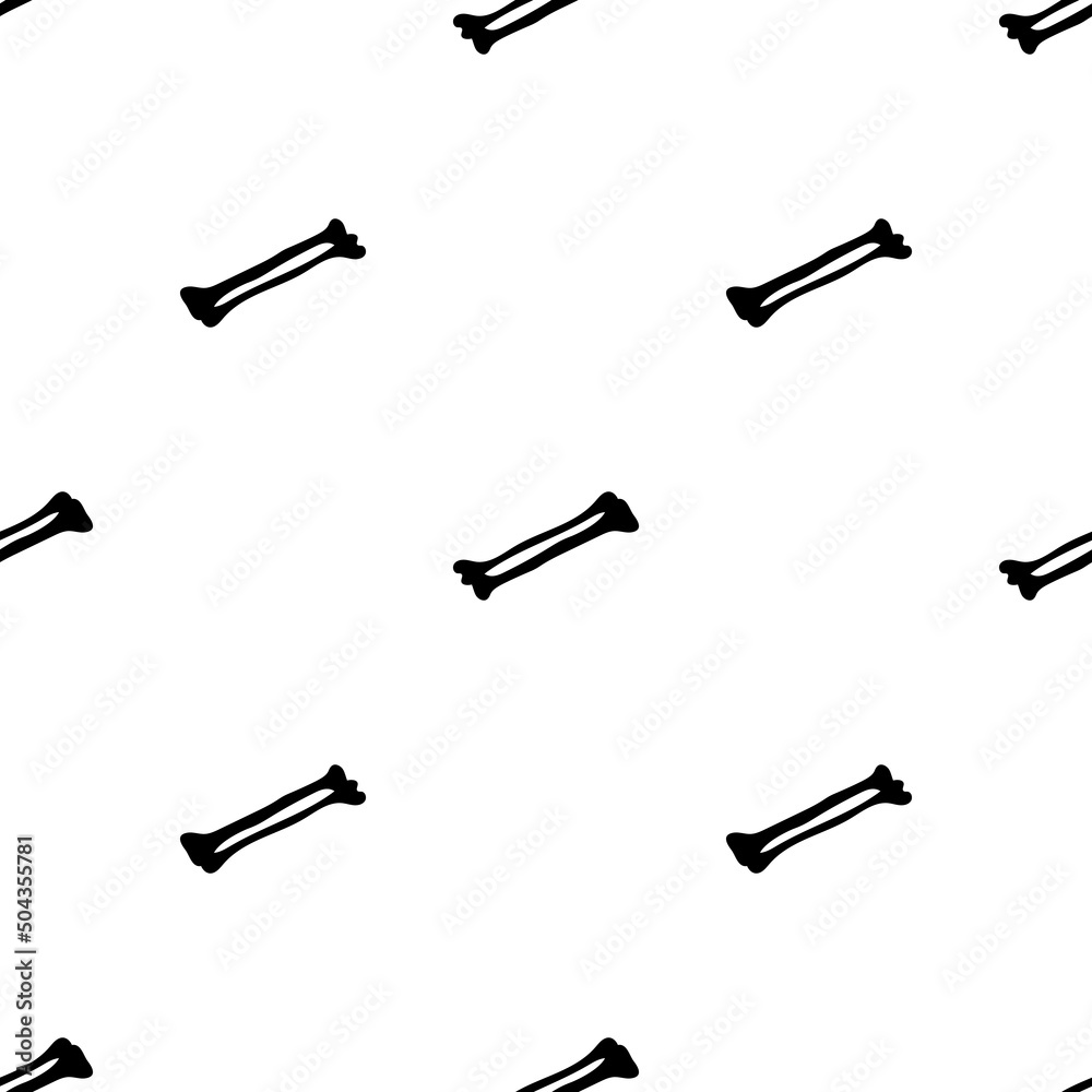 Black skeletons in various poses pattern. Halloween design. Perfect for fall, holidays, fabric, textile. Seamless repeat swatch. Black skeletons in various poses pattern. Halloween design. Perfect for fall, holidays, fabric, textile. Seamless repeat swatch.