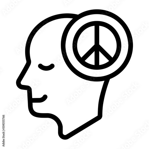 Peace line icon
