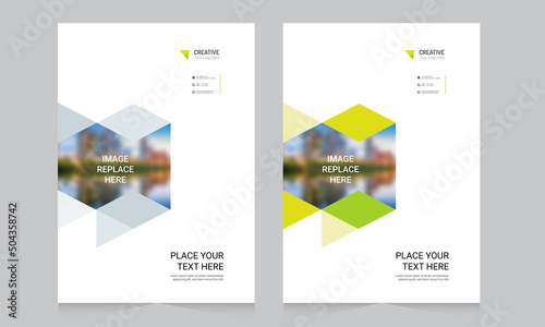 Cover design for annual report and business catalog, magazine, flyer or booklet. Brochure template layout. A4 cover vector EPS-10