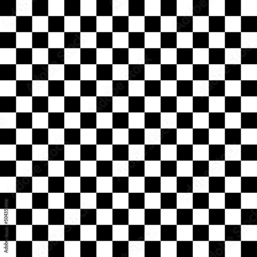 Checkered background seamless pattern. Black and white Vector illustration