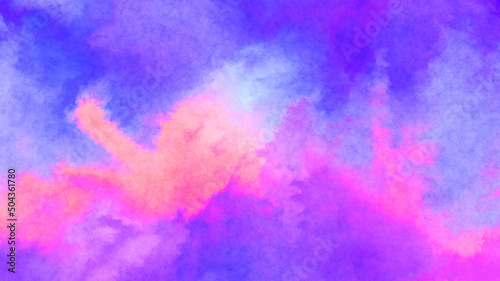 Modern brush strokes painting. Soft color painted illustration of soothing composition for poster, wall art, banner, card, book cover or packaging. Watercolor abstract painting with pastel colors.