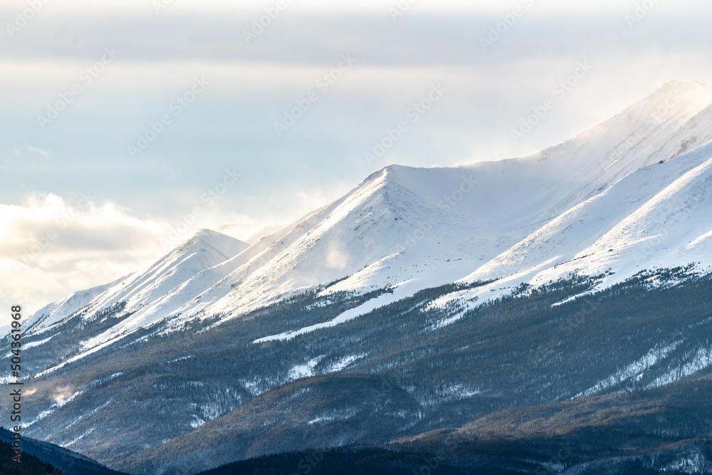 Amazing landscape views in Alberta during winter time with snow covered landscape. Amazing landscape views in Alberta during winter time with snow covered landscape.