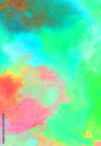 Modern brush strokes painting. Soft color painted illustration of soothing composition for poster, wall art, banner, card, book cover or packaging. Watercolor abstract painting with pastel colors. © Hybrid Graphics
