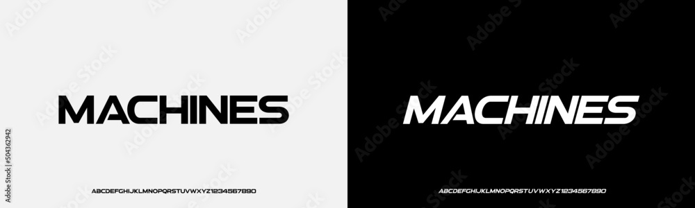 Modern Bold Font. Regular Italic Typography urban style alphabet fonts for fashion, sport, technology, digital, movie, logo design, vector illustration