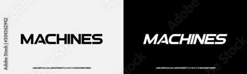 Modern Bold Font. Regular Italic Typography urban style alphabet fonts for fashion, sport, technology, digital, movie, logo design, vector illustration