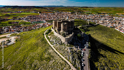 castillo de consuegra a vista de dron photo