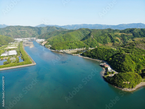 愛媛県宇和島市 岩松川河口の風景 