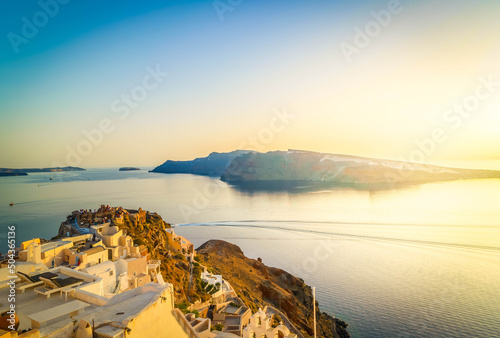 Wioska Oia w nocy, Santorini