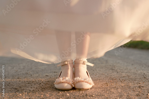 girl dressed my first communion religion