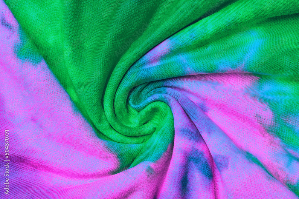 Abstract tie dye neon multicolor folded fabric cloth boho pattern texture for background, sale flyer, 60s, 70s, 80s, 90s retro poster, tie-dye diy backdrop. Modern Watercolor wapor wave, Fabrics Art Abstract tie dye neon multicolor folded fabric cloth boho pattern texture for background, sale flyer, 60s, 70s, 80s, 90s retro poster, tie-dye diy backdrop. Modern Watercolor wapor wave, Fabrics Art