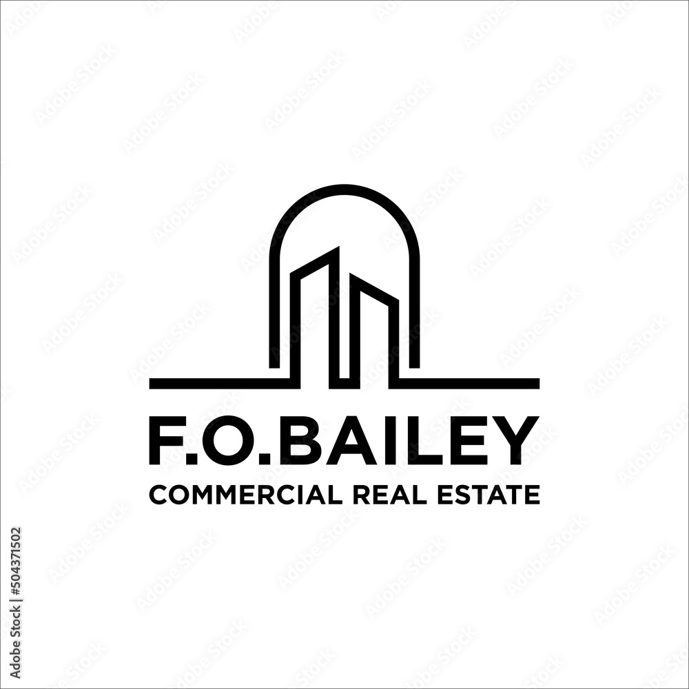 Naklejka premium Real estate logo design Vector