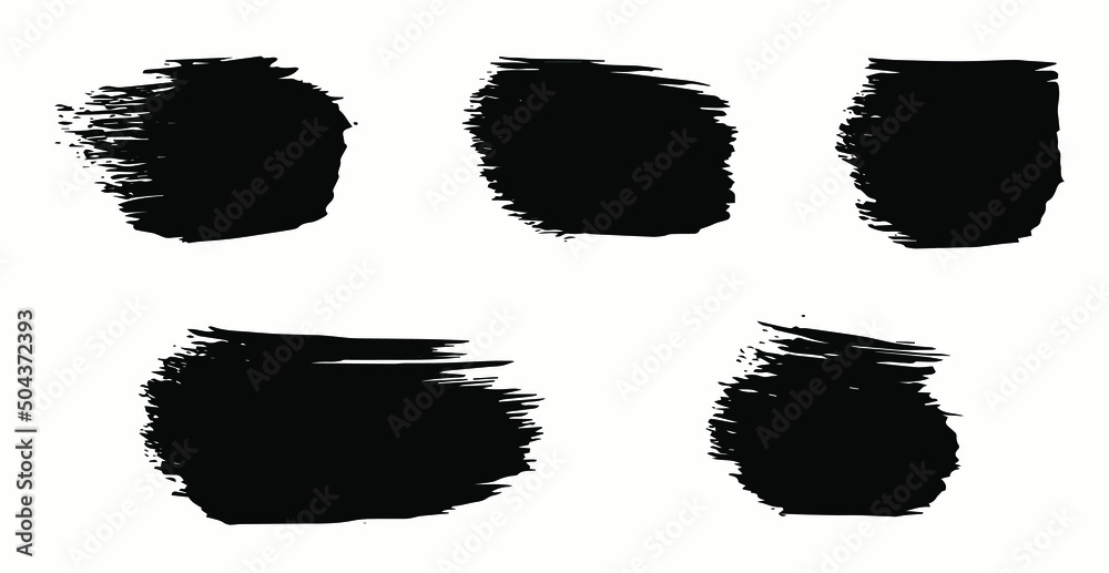 Free hand wide brushes strokes, vector, isolated on white background Free hand wide brushes strokes, vector, isolated on white background