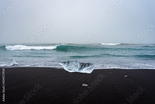 Ice  glacier diamond beach Iceland