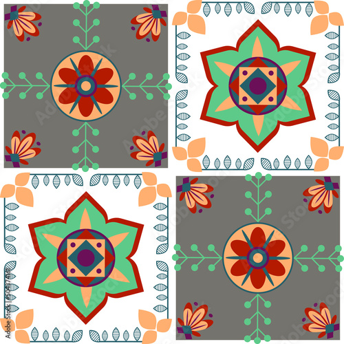 stylish vector ornament pattern with fantasy flowers. Carpet seamless texture in soft shades for fabric, paper, advertising, wallpaper, tiles, etc.
