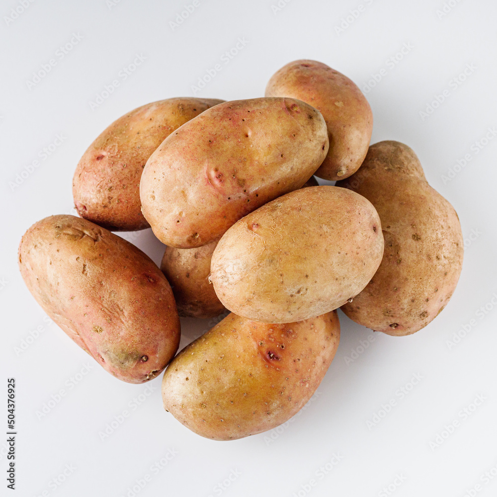 potato starch on a white acrylic background potato starch on a white acrylic background
