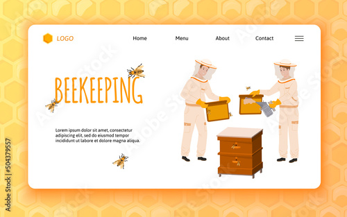 Beekeeping Flat Landing Page