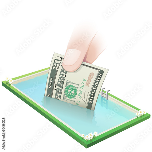 Cost of running a swimming pool in dollars (cut out)