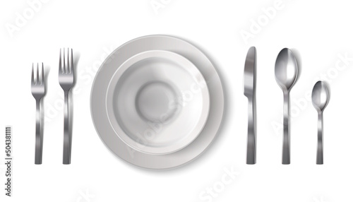 Dishware Realistic Composition