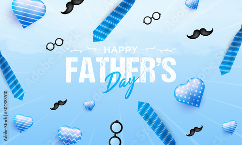 Happy father's day design, suitable for banners, promotions, posters, vouchers, give away and others