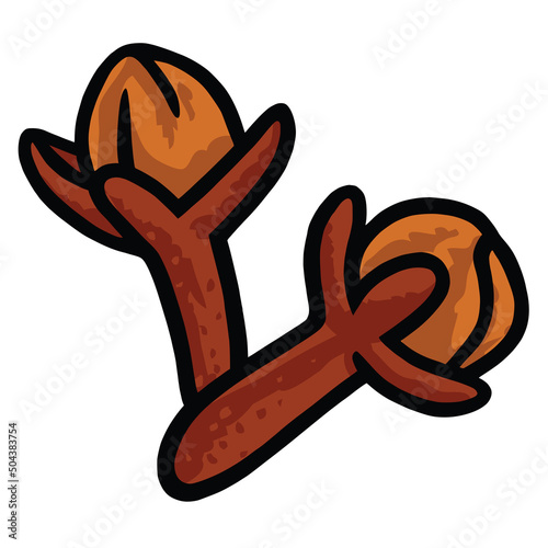 Cloves Dried Clove Vector Hand Drawn Drawing Illustration Icon
