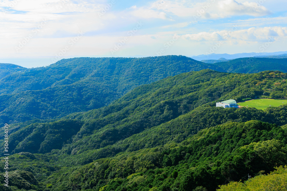 稲佐山展望台から見た長崎の自然風景