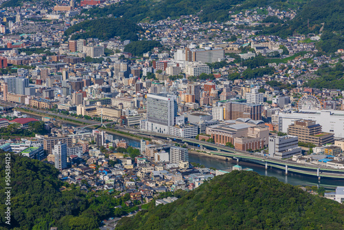 Fototapeta Naklejka Na Ścianę i Meble -  稲佐山展望台から見た長崎の街並み