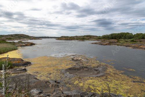 West coast archipelago in Sweden. Gothenburg region. North. Nature. Background 