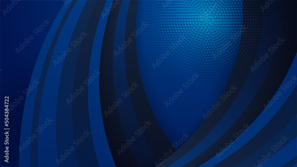 Obraz premium Banner design with diagonal dark blue stripe pattern. Dark blue background. Modern line stripes curve abstract presentation background