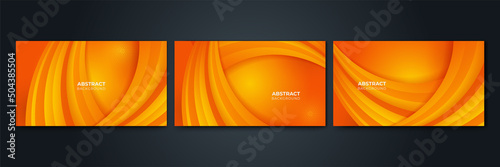 Abstract orange background. Geometric element design with dots decoration.