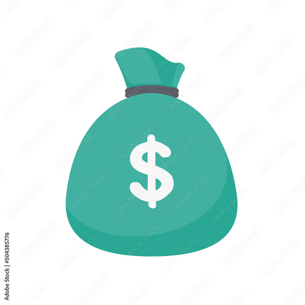green money bag for bulk storage money saving concept green money bag for bulk storage money saving concept