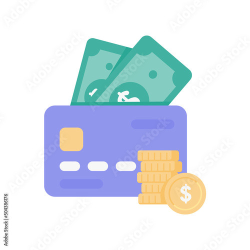 Credit card for cash withdrawal and payment