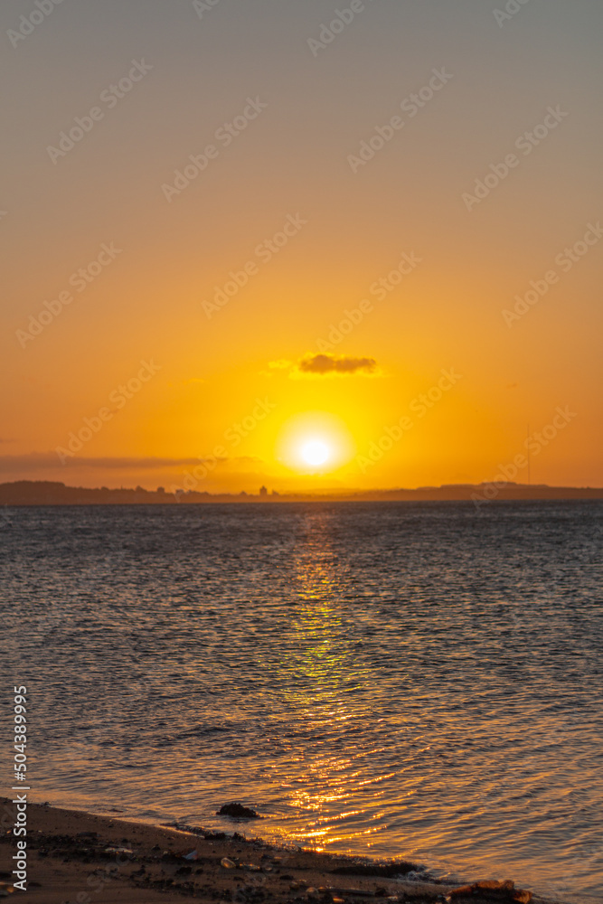 Sunset over lake in Porto Alegre Sunset over lake in Porto Alegre