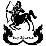 Sagittarius Zodiac Sign. Sagittarius  horoscope, Taurus horoscope. 12 zodiac signs, each horoscope, 12 zodiac horoscopes represented by animals. Sagittarius  in line back.