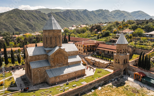 Aerial view of Samtavro's Convent in Mtskheta photo