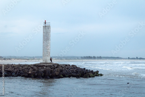 Mambituba North Lighthouse on the coast