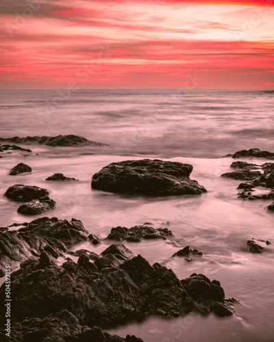 sunset over the sea