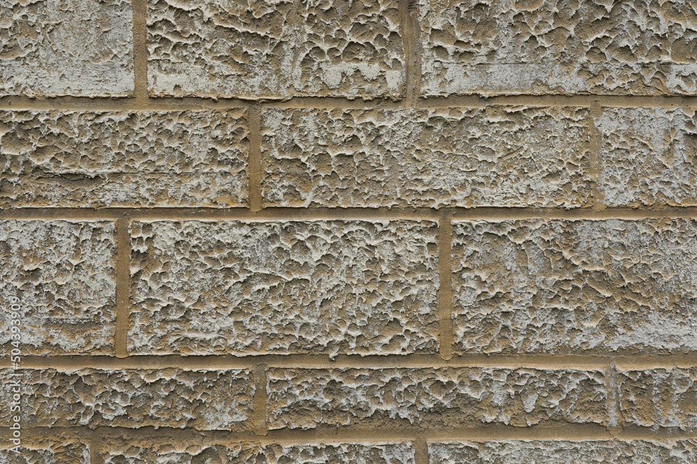 Stone brick wall background, brown and grey color