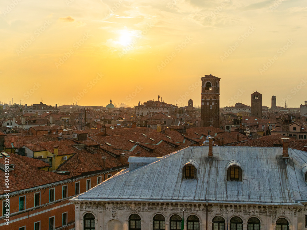 Nice view from a rooftop of Venice city