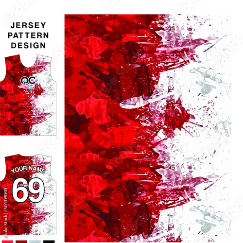 Abstract concept vector jersey pattern template for printing or sublimation sports uniforms football volleyball basketball e-sports cycling and fishing Free Vector.