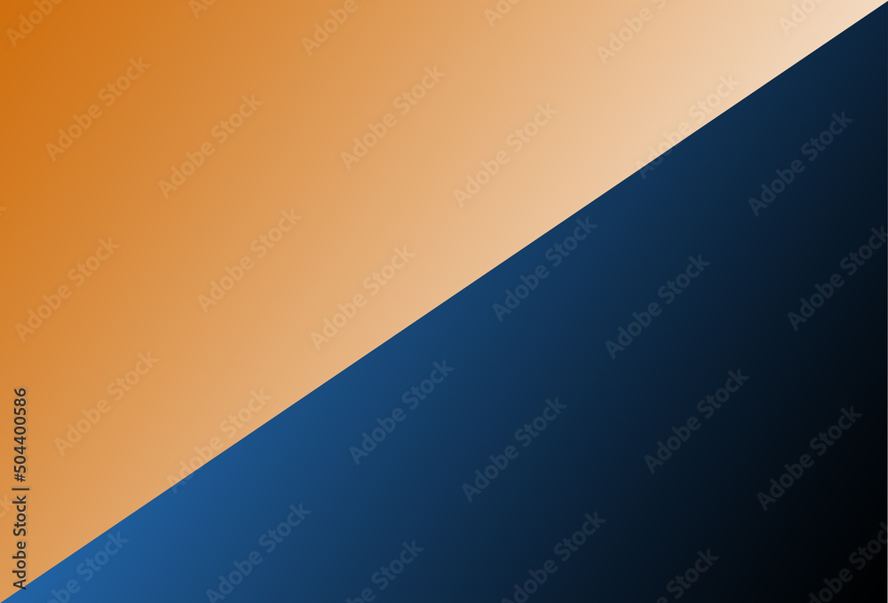 Diagonally divided area orange, blue. Diagonally divided area orange, blue.