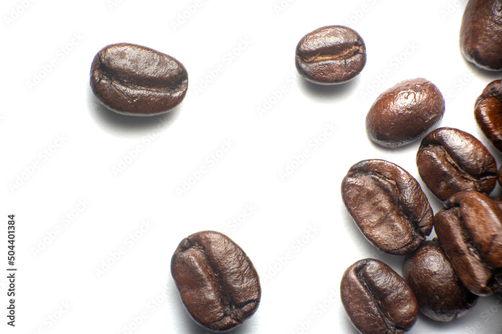 roasted coffee bean isolated on white background roasted coffee bean isolated on white background