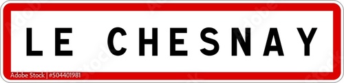 Panneau entrée ville agglomération Le Chesnay / Town entrance sign Le Chesnay