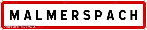 Panneau entrée ville agglomération Malmerspach / Town entrance sign Malmerspach