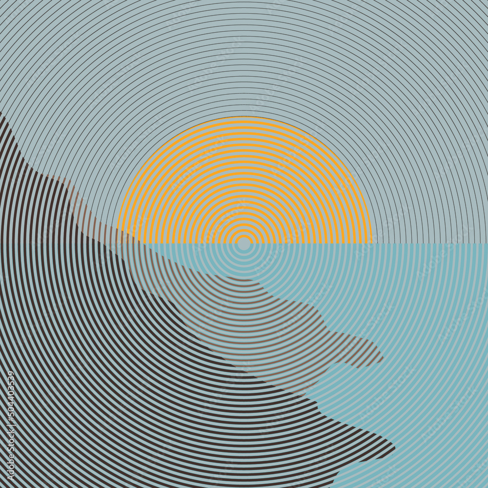 Art composition with landscapes .Modern art design .Black Vector stripes .Straight speed lines .Geometric shape. Wall art . Art composition with landscapes .Modern art design .Black Vector stripes .Straight speed lines .Geometric shape. Wall art .