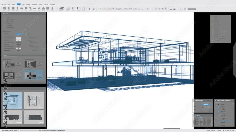 Architecture 3D Software Mock-up Animation with Private Country House ...